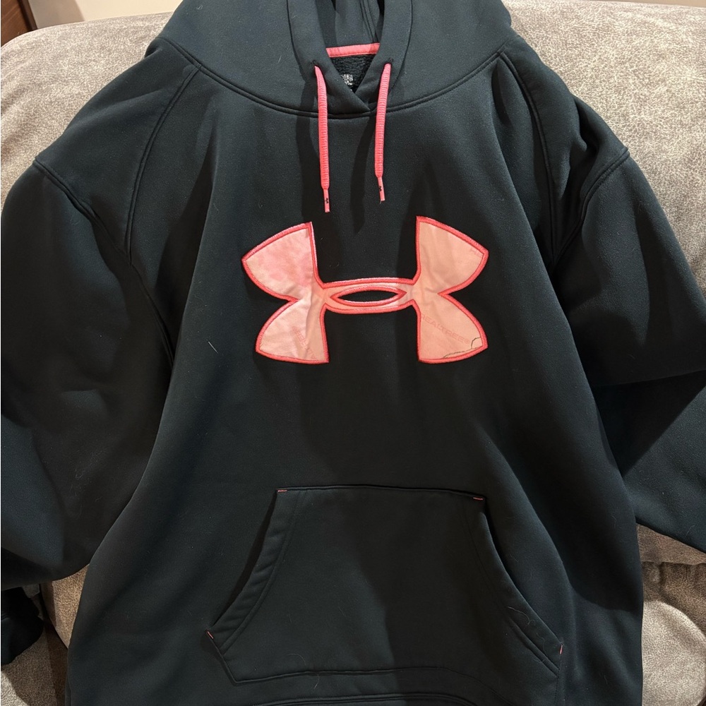 Under Armour Black and Pink Hoodie